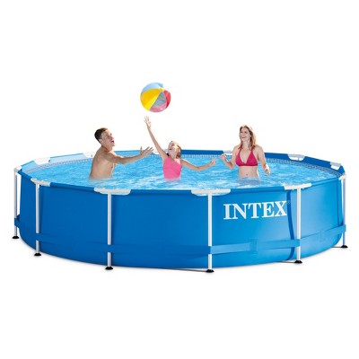 Intex 12' x 30  Metal Frame Above Ground Pool with Filter Pump