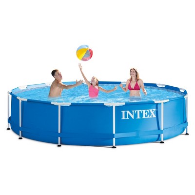 Intex 12' x 30" Metal Frame Above Ground Pool with Filter Pump