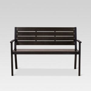 Bryant Faux Wood Patio Bench Black - Project 62