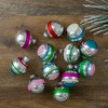 Northlight Glitter Striped Glass Christmas Ball Ornaments - 2.25" (55mm) - Silver and Pink- 12ct - 2 of 2