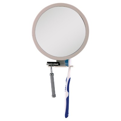 Shower Mirror White with Accessory Holder - 5X/1X - Zadro Z'Fogless