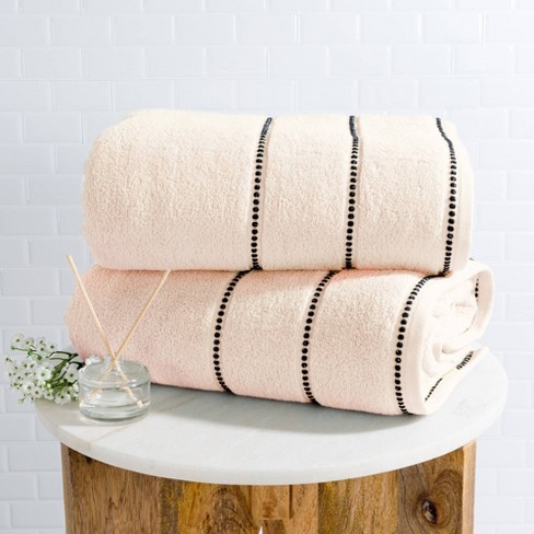 2pc Luxury Cotton Bath Towels Set Peach - Yorkshire Home : Target