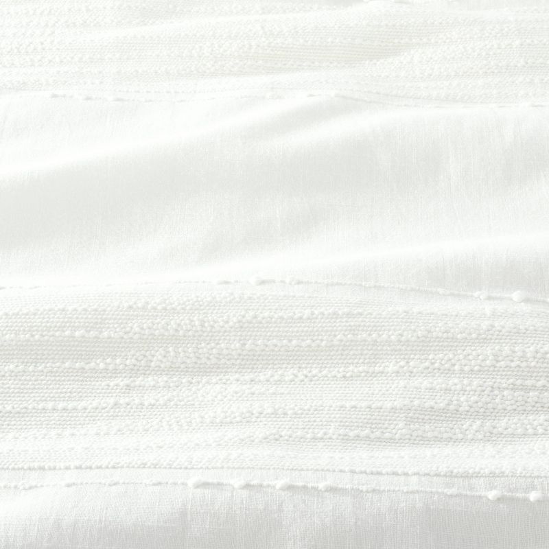 3pc Slub Center Stripe Comforter Set Sour Cream - Hearth & Hand™ with Magnolia, 3 of 6