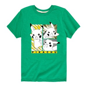 Boys' - Pokémon - Pikachu Manga Art Short Sleeve Graphic T-Shirt - 1 of 4