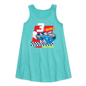 - Hot Wheels - Race Crew 3 Yrs Graphic Sleeveless Aline Dress - 1 of 2