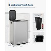 2 x 10.6 Gallon Stainless Steel Double Trash Can with Lid for Kitchen - 4 of 4