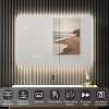 HBEZON Medicine Cabinet with Mirrors and Lights, Wall Mount LED Bathroom Cabinet, Defogger, Dimmable, Clock, Temp, Aluminum, Silver - 3 of 4