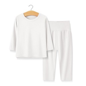 MyKids-USA Baby 2pcs Solid Color Long sleeve Shirt And Pants Underwear Sets Pajamas - 1 of 4