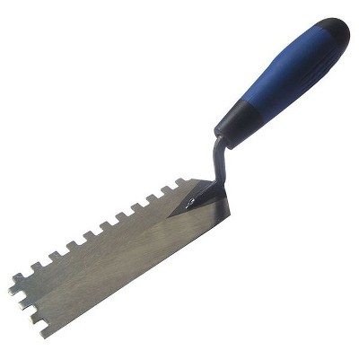 Westward  Notched Trowel,6inL,2inW,Carbon Steel 13A580