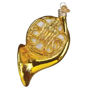 Old World Christmas Blown Glass Ornament for Christmas Tree, French Horn - 1 of 4