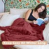 Tirrinia Women Wearable Blanket Cape Plush Fleece Throw Wrap Cover Indoors or Outdoors , 55x80 Inches - 3 of 4