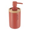 Evideco French Home Goods Elegant Soap Dispenser - Polyresin and Bamboo Design, Refillable Liquid Pump - 2 of 4