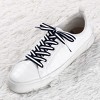 INSPIRE CHIC Women's Color Block Stripe Plastic Tips Flat Shoe Laces 2 Pairs - 2 of 4