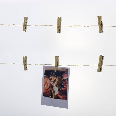 LECLSTAR Photo Hanging Clips String, 50 LED Photo Clips String Lights 17ft  Photo String Lights with Clips, 8 Modes Fairy Lights with Clips for