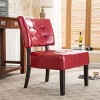 CAVINAS Blended Leather Tufted Accent Chair with Oversized Seating, Durable PU Leather and Hardwood Frame - 4 of 4
