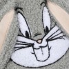 Looney Tunes Bugs Bunny Face Adult Gray Scuff Slippers - 4 of 4