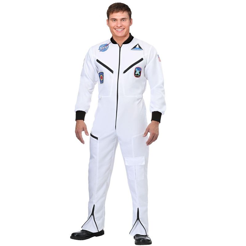 HalloweenCostumes.com White Astronaut Jumpsuit Adult Costume, 3 of 5