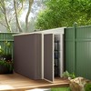 Outsunny Steel Garden Storage Shed, Lean to Shed Outdoor Metal Tool House with Lockable Door & Air Vents for Backyard Patio Lawn, White - 2 of 4