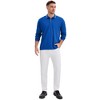 INSPIRE CHIC Men's Classic Regular Fit Solid Color Long Sleeves Business Golf Polo Shirt - 2 of 4