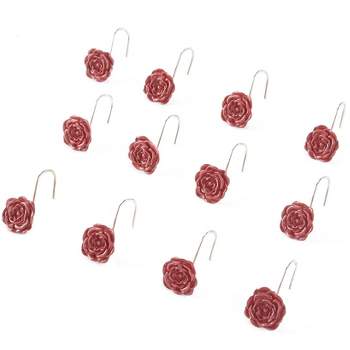 Carnation Home Snap Plastic Shower Curtain Hooks In Red : Target