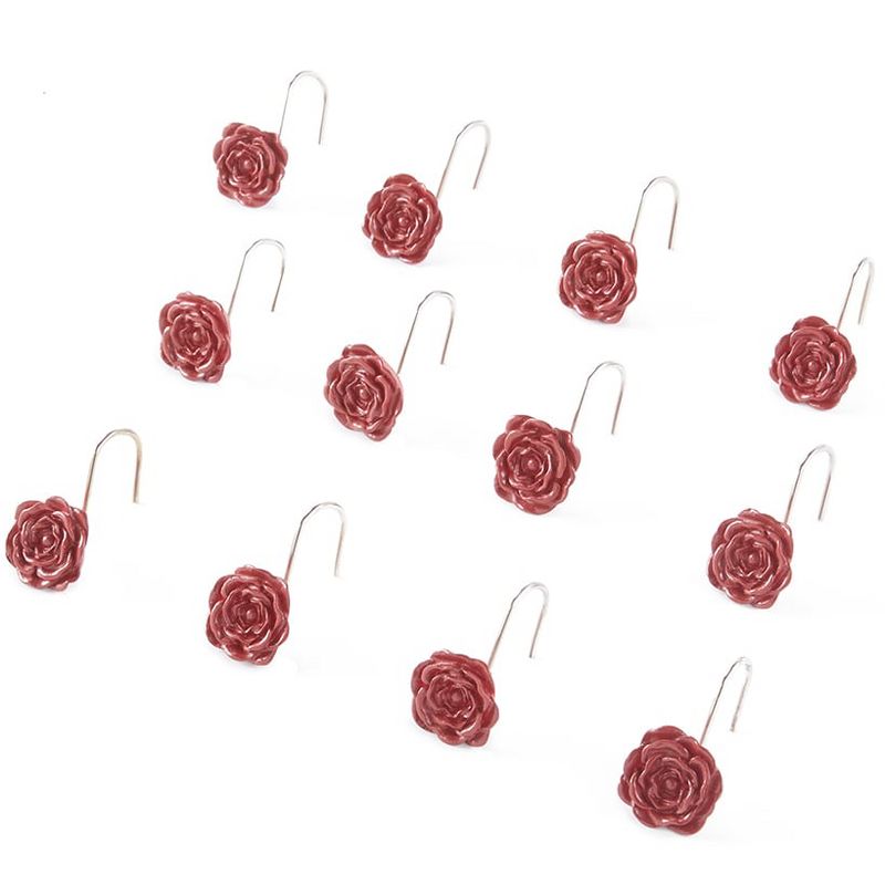 The Lakeside Collection Toile Garden Set of 12 Shower Hooks, 1 of 4
