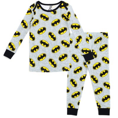 Pyjama Batman DC Comics Garçons – T-shirt Manches Longues Et Pantalon Noir, Coton Doux, Tailles 3-4 à 13-14 Ans