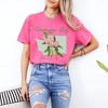 Simply Sage Market Women's Washington Girly Flower Short Sleeve Garment Dyed Tee - 2 of 4