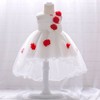 MyKids-USA Baby Girl Full Moon Christening Trailing Tutu Formal Dress - 2 of 4