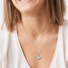 EVERLY JEWELRY | Sterling Silver 0.06 CT TW Diamond And 6 1/2 CT TGW Green Quartz Fashion Pendant With Chain, 18-inch - 4 of 4