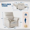 Swivel Rocker Chair for Adults, Double-Layer Armrests, Upholstered Chenille Fabric, for Living Room, Bedroom, Home Movie Theater - 2 of 4