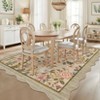 Pastoral Floral Washable Area Rug Non Slip Farmhouse Floor Cover Soft Non Shedding Indoor Rug Low Pile Foldable Carpet for Living Rom Bedroom Nursery - 2 of 4