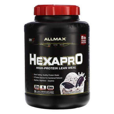 ALLMAX Hexapro™, High-Protein Lean Meal, Cookies & Cream, 5 lbs (2.27 kg)