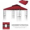 Sevobal Patio Umbrellas Outdoor Patio Gazebo Replacement Canopy, Durable Uv-Resistant Material, Easy To Install, Red, 118"*118"*26.78" - 4 of 4