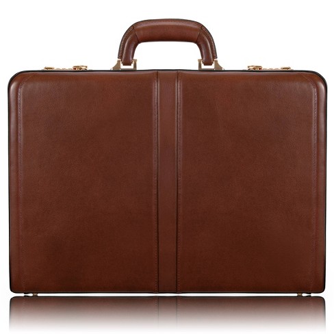 Mcklein Harper Leather 4. Expandable Attache Briefcase - Brown : Target