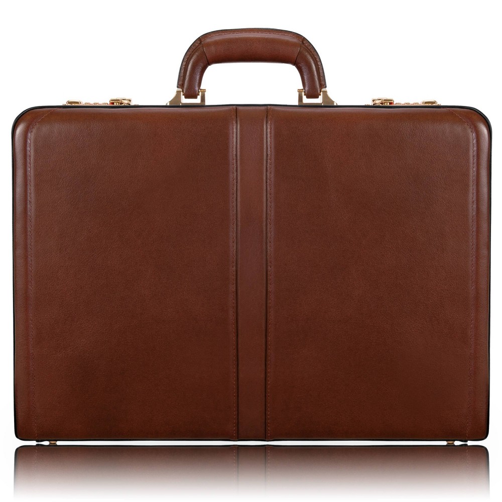 Photos - Business Briefcase McKlein Harper Leather 4. Expandable Attache Briefcase - Brown