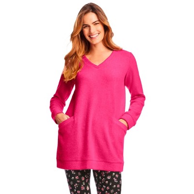 Woman Within Plus Size High Pile Fleece Sweatshirt Tunic