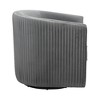 Classic Velvet Upholstery 360 Degree Swivel Accent Chair with Pleated Detail and Tuxedo Arms - 4 of 4