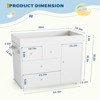 COZONY Changing Table Dresser with 3 Drawers & Cabinet, Nursery Baby Diaper Station with Pad for Bedroom/Kids Room - 2 of 4