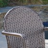 Aurora 2pk Wicker Armed Stacking Chairs - Brown - Christopher Knight Home: Weather-Resistant, Aluminum Frame - 4 of 4