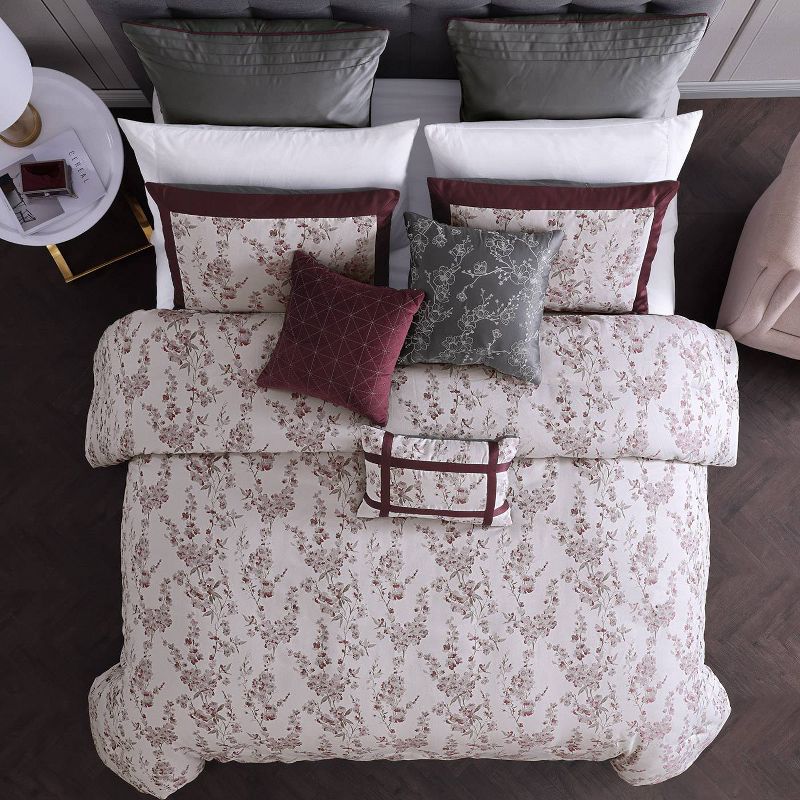 Oren Comforter Set Burgundy - Riverbrook Home, 3 of 10