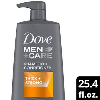 Dove Men+Care 2 in 1 Shampoo + Conditioner Thick + Strong for Fine or Thinning Hair - 25.4 fl oz