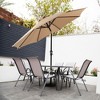 JIONJOY 9 ft. Aluminum Sunshade Shelter Market Patio Umbrella with Push Button Tilt and Crank - 2 of 4