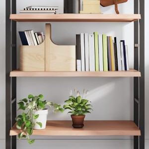 vidaXL Wall Shelf Light Brown 39.4 in.x19.7 in.x(0.8 in.-1.6 in.) Treated Solid Wood Oak - 1 of 4