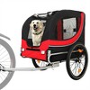 XINGHANZHENXUAN Large Folding Bike Trailer for Dogs, All-Terrain Pet Carrier for Cycling, Jogging, Camping, Outdoor Adventures - 2 of 4