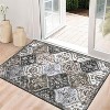 Washable Vintage Floral Living Room Bedroom Rugs, Distressed Print Farmhouse Carpet for Dining Room Kitchen, Retro Accent Home Decor Rugs - 2 of 4