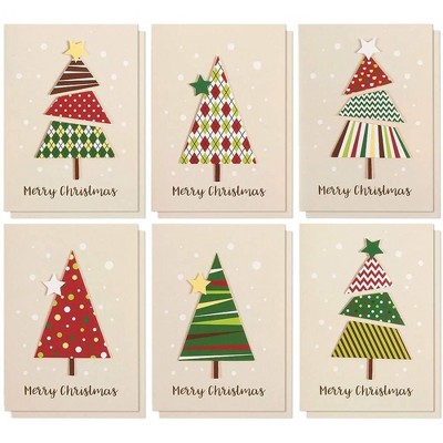 Best Paper Greetings 12 Pack Merry Christmas Greeting Cards with Envelopes, Blank Inside, 6 Festive Designs, 5 x 7 In