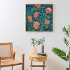 Deny Designs Lara Lee Meintjes Coral Proteas on Blue Pattern Framed Wall Art Bamboo - 2 of 3