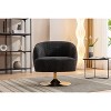 NicBex Accent Swivel Chair With Gold Metal Round Base Sofa Chair Lounge Chair for Living Room, Bedroom, Office - 2 of 4