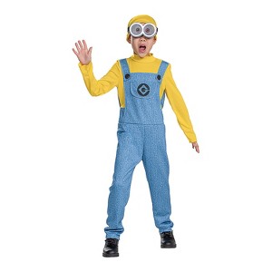 Disguise Kids' Minions Bob Jumpsuit Costume - Size 10-12 - Yellow - 1 of 2