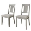 ChaletPosh Wooden Dining Chair With Warm Grey Cover (Set of 2) - 2 of 4